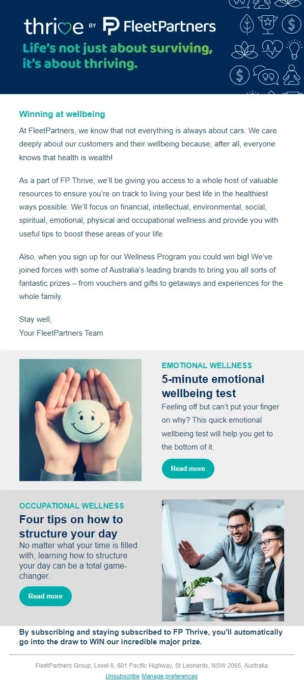 thrive newsletter